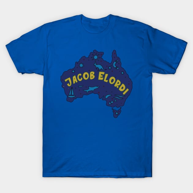 AUSSIE MAP JACOB ELORDI T-Shirt by elsa-HD